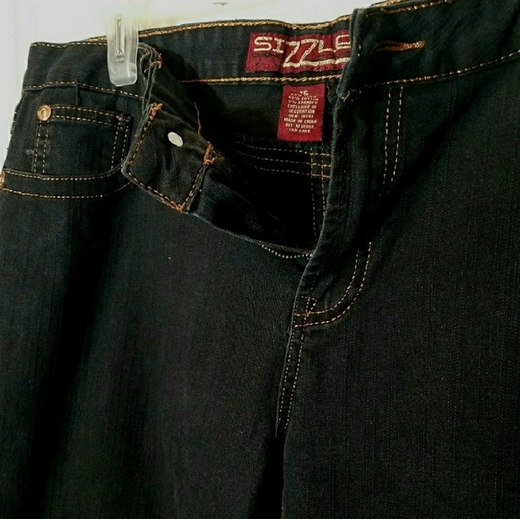o) Sizzle Denim 16 Black copper straight jean. - Picture 7 of 9